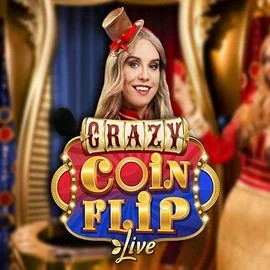 Crazy Coin Flip slot logo by Evolution at SlotsPalace Casino